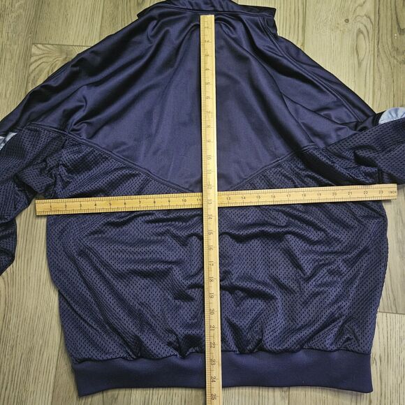 Nike Full Zip Track Jacket Mens Size XL Mixed Media Partial Mesh Navy Blue - Picture 4 of 4